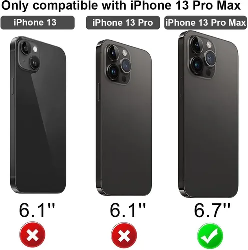 Vista 6 de Funda para iPhone 13 Pro Max, compatible con MagSafe, protector de cámara, borde dorado, TPU suave, a prueba de golpes (6.7 pulgadas, negro)