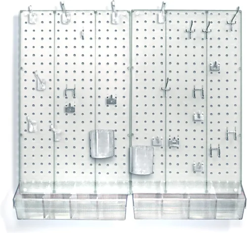 Vista 7 de Azar Displays 900945-BLK Kit organizador de pared multiusos de 70 piezas con dos paneles y surtido de accesorios, tamaños de panel: 13.5 pulgadas