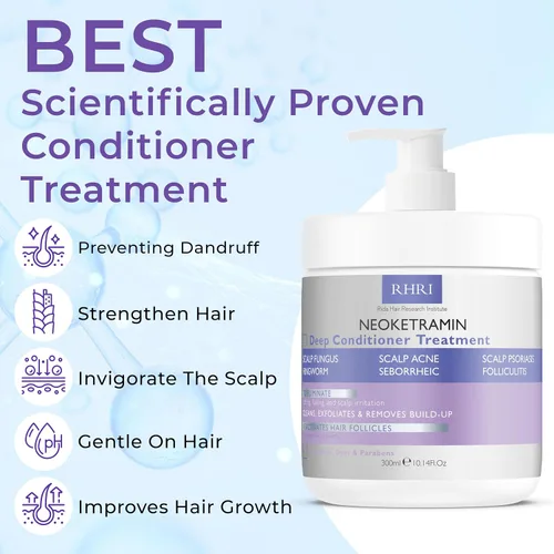 Vista 3 de Acondicionador profundo antifúngico para hombres y mujeres Tratamiento del cuero cabelludo para psoriasis, caspa, dermatitis seborreica