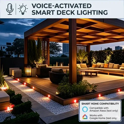 Vista 3 de Lámpara Bluetooth de bajo voltaje empotrable RGB a prueba de agua para intemperie, patio, pasillo, escalera, decoración de jardín. D45 RGBW