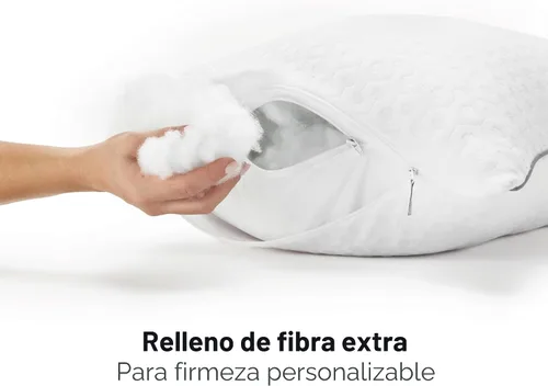 Vista 6 de AllerEase Platinum - Almohada ajustable 2 en 1, barrera contra alérgenos CleanBoost, relleno extra, estándar/Queen, paquete de 2