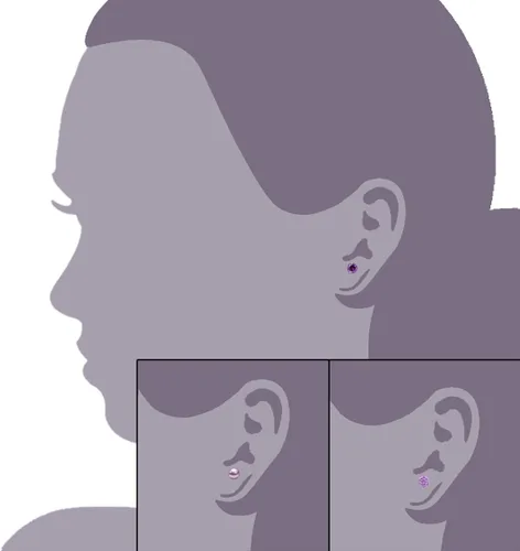 Vista 32 de JewelrieShop - Juego de aretes de tuerca de acero inoxidable con circonitas cúbicas y perlas de imitación, 3 pares de 0.236 in
