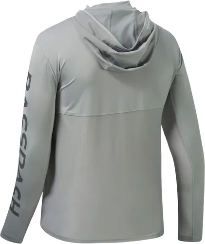 Vista 4 de BASSDASH UPF 50+ - Sudadera con capucha para hombre, protección solar UV, manga larga, rendimiento
