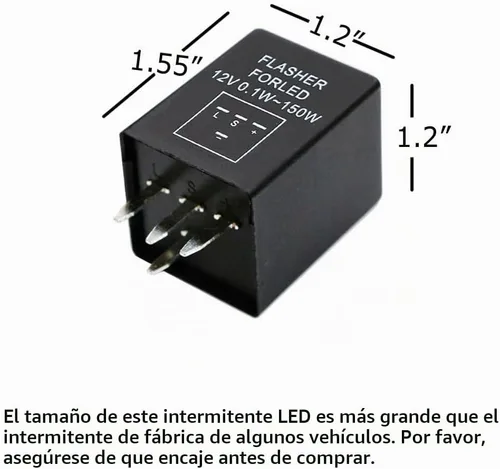Vista 4 de iJDMTOY Relé electrónico de 4 pines EP29 EP29N para luces LED de giro, solución para intermitentes de flash rápido hiper