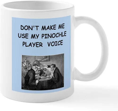 Vista 58 de CafePress Euchre Champ Mugs Taza de café de cerámica de 11 oz (11.0 fl oz)