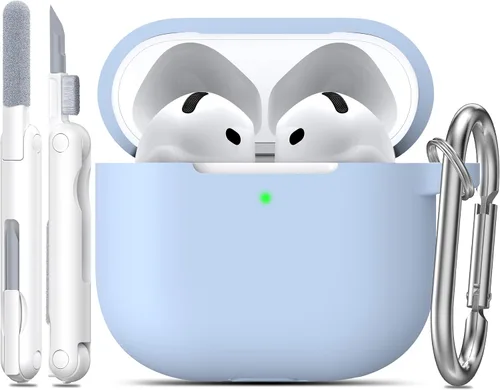 Vista 33 de RFUNGUANGO - Funda de silicona para AirPods Pro con auriculares, aguacate