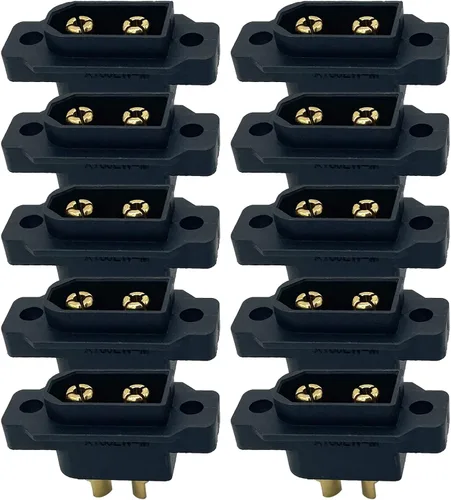 Vista 3 de Amass - Conector macho XT60EW-M montable XT60E para RC Drone Aviones FPV Racing Drone