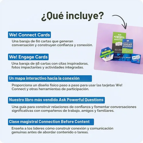 Vista 3 de We! Kit de herramientas de conexión con tarjetas rompehielos