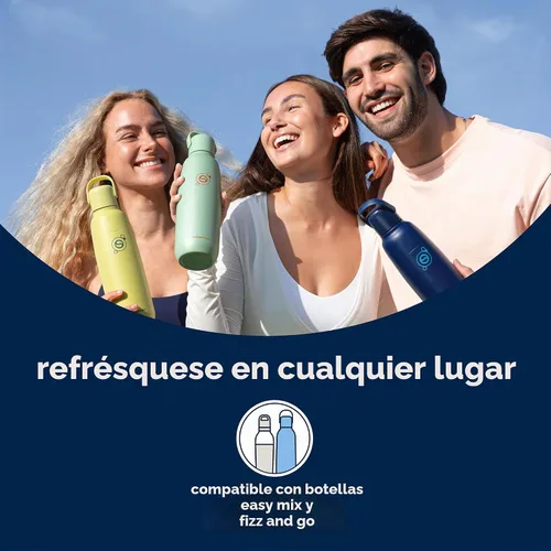 Vista 11 de SodaStream - E-TERRA - Máquina de soda PAQUETE DE VALOR 3 niveles automáticos de carbonatación Incluye 2 cilindros de CO2, 3 botellas aptas
