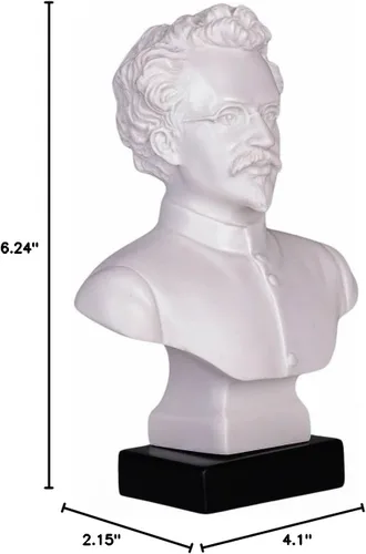 Vista 2 de danila-souvenirs Escultura de la estatua del busto de mármol de León Trotsky de la URSS soviética rusa 6.4'' (6.3 in)