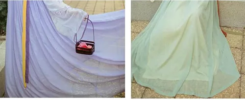 Vista 6 de ADSWIN Disfraz de hada de cosplay para mujer, disfraz chino de Han-fu, ropa antigua, traje de Han-fu, ropa de rendimiento (verde, M) (hogar)