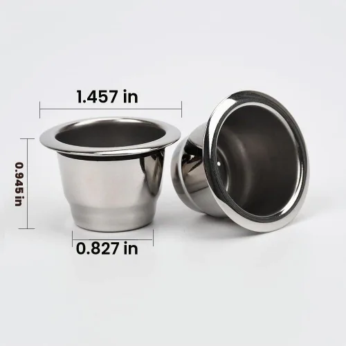 Vista 4 de Cápsulas de café reutilizables recargables de acero inoxidable, filtros compatibles con máquinas Nespresso Original Line con sellos de papel
