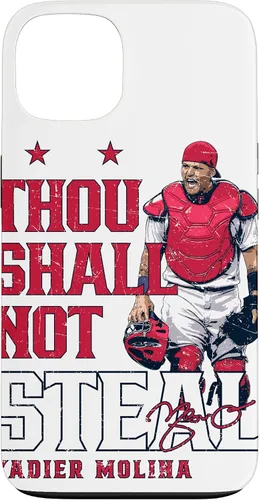 Vista 7 de Thou Shall Not Steal Yadier Molina St Louis MLBPA - Carcasa para iPhone 17