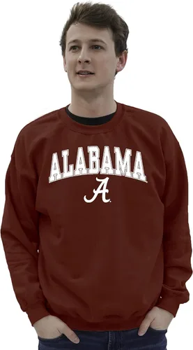 Vista 2 de Blue 84 NCAA - Sudadera de cuello redondo para hombre, color del equipo, arqueada