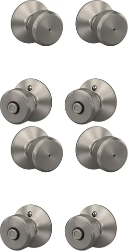 Vista 63 de SCHLAGE Pomo de bloqueo sin giro, latón antiguo (F170 ORB 609) (paquete de 2)