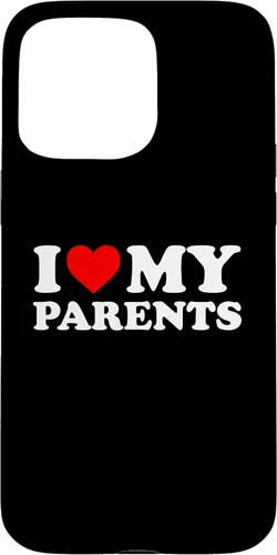 Vista 31 de I Love My Parents - Red Heart Case for iPhone 16