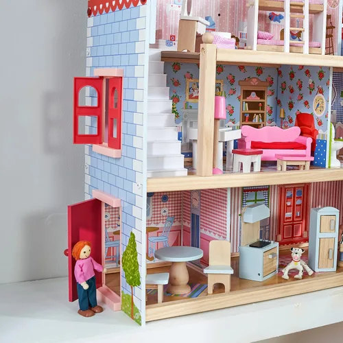 Vista 6 de Muñeca Chelsea Cottage con muebles KidKraft