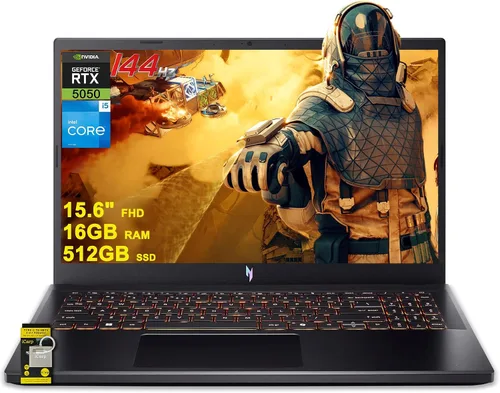 Vista 13 de acer Nitro V 15 Laptop para juegos de 15.6 pulgadas FHD IPS 165Hz Intel 8-core i5-13420H 16GB DDR4 1TB SSD GeForce RTX 5050 GDDR7 DLSS4