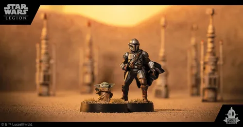 Vista 4 de Star Wars: Legion Din Djarin & Grogu Expansión operativa – Juego de miniaturas de mesa, juego de estrategia para niños y adultos, mayores de 14