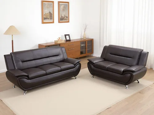 Vista 51 de Sofás de cuero, juego de sofás de sala, sofá para dormitorio, apartamento, juegos de muebles de sala de estar de cuero