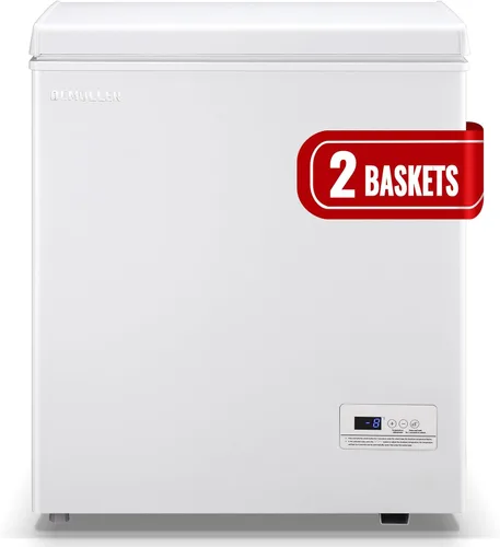 Vista 10 de DEMULLER Congelador de pecho pequeño y profundo con cesta extraíble, congelador compacto con panel de control digital, rango de temperatura de -12℉