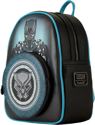 Vista 3 de Loungefly Marvel Wakanda Forever Mini-mochila Black Panther, exclusiva de Tienda