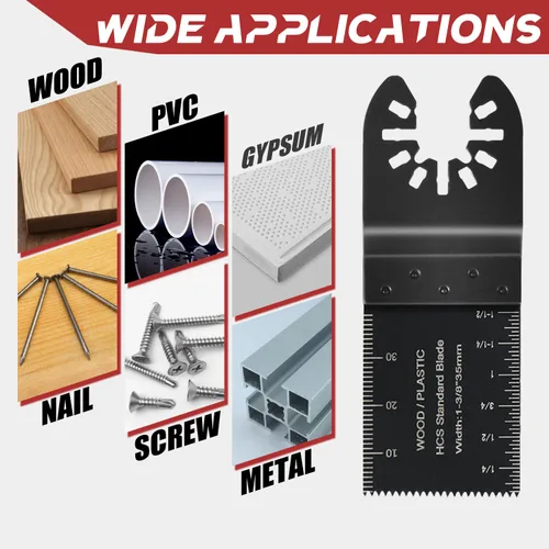 Vista 3 de Adust Juego de 50 cuchillas multiherramienta de madera, cuchillas de sierra oscilantes, para Dewalt Tools, Ryobi Bosch Ridgid Milwaukee Rockwell