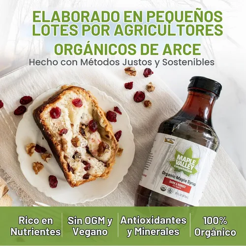 Vista 7 de Maple Valley Jarabe de arce puro orgánico, ámbar y rico, 8 onzas