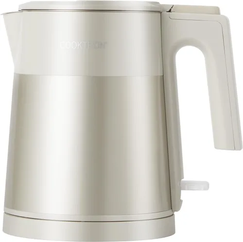 Vista 16 de COOKTRON Hervidor Eléctrico de 1.7L Silencioso, Hervidor de Agua Caliente de Doble Pared Libre de BPA, Tetera de Hervido Silencioso y Tacto Fresco