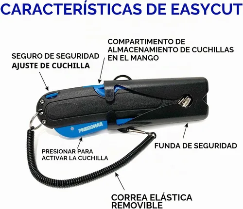 Vista 4 de Garvey 091524 cúter de seguridad con funda, color negro y azul, Negro/Azul