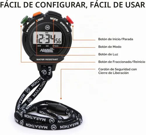 Vista 4 de MARATHON Adanac 8000 Cronómetro digital profesional con retroalimentación