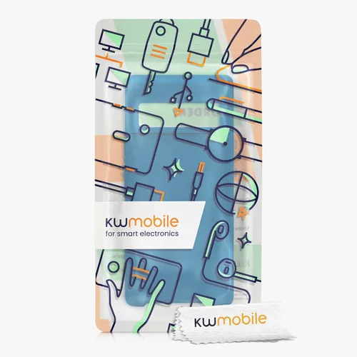 Vista 7 de kwmobile Funda Compatible con Google Pixel 6 Pro - Funda de teléfono de silicona TPU con acabado suave - Azul Arrecife