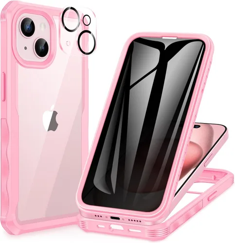 Vista 103 de CENHUFO Funda de privacidad para iPhone 11 Pro, funda de cuerpo completo con protector de pantalla de privacidad de vidrio templado 9H integrado