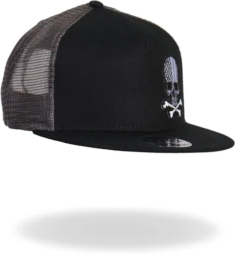 Vista 6 de Hot Leathers GSH2004 Bandera Skull Snap Back Ball Hat