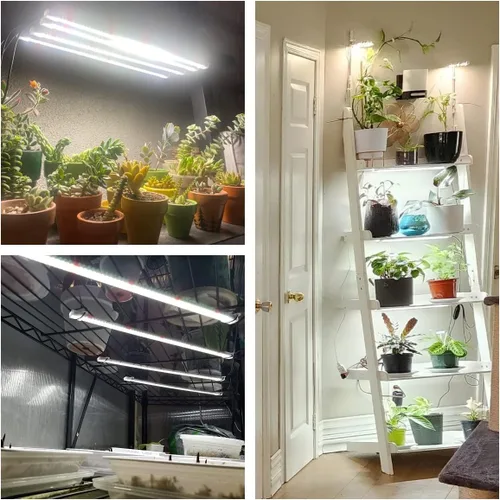 Vista 2 de Wiaxulay Luces de cultivo para plantas de interior de espectro completo, 120 luces LED de cultivo de plantas con temporizador de encendido/apagado