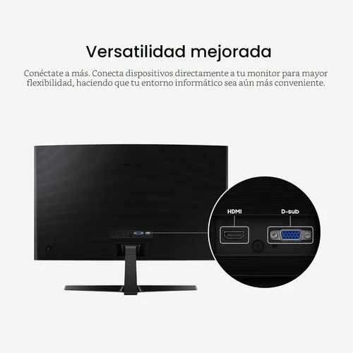 Vista 7 de Samsung Monitor de computadora curvo Essential S3 (S36GD) Series FHD 1800R