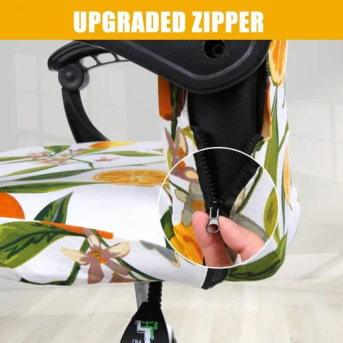 Vista 42 de Smiry fundas elásticas estampadas para silla de oficina de computadora, fundas universales para sillas giratorias de escritorio, extraíbles