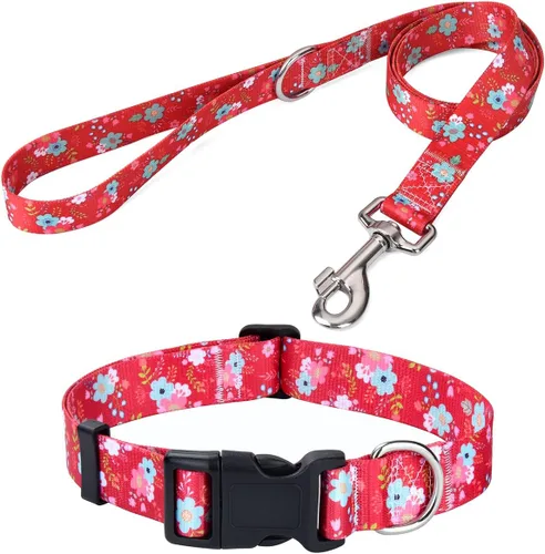 Vista 47 de Mihqy - Collar de perro, patrones geométricos florales, tribales, bohemios, collar de estilo étnico, suave y ajustable, para perros pequeños