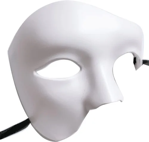 Vista 6 de IDOXE Mens Half Face Mask Phantom of The Opera Mask Vintage Design Venetian Mask for Masquerade Party