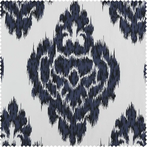 Vista 5 de HPD Half Price Drapes Cenefa de ventana 50 X 19 Algodón Ikat Impreso, PRTW-VLD24A-19, Ikat Azul