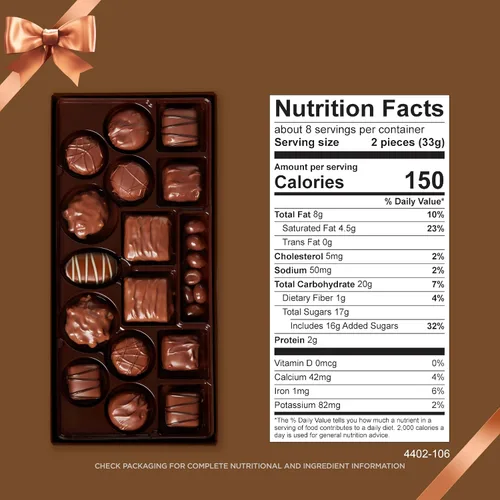 Vista 2 de Russell Stover, Surtido de chocolate con leche, caja de regalo de chocolate, 9.4 onzas
