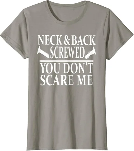 Vista 47 de Camiseta divertida para recuperación de cirugía de columna vertebral y cuello y espalda, Negro