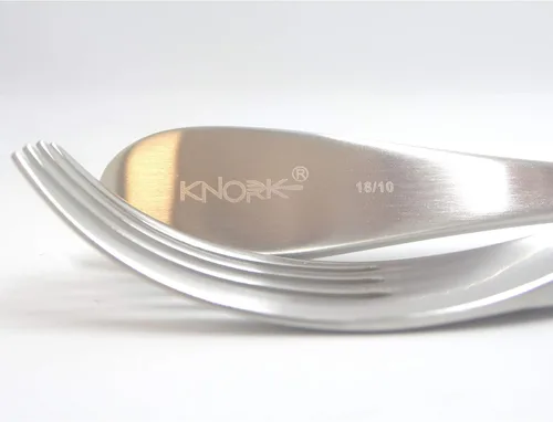 Vista 5 de Juego de cubiertos originales de cubertería de KnorK, 20 piezas (servicio para 4), plata duo Servicio para 4