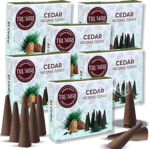 Vista 32 de TRUMIRI Incienso ámbar – Paquete de 20 conos (2 x 10) – Incienso de cono perfumado