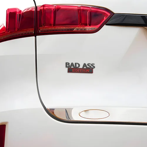 Vista 4 de Bittwee Emblema de edición Bad Ass para automóvil, parachoques de auto, parachoques y puerta de cajuela, calcomanía 3D, accesorios de repuesto