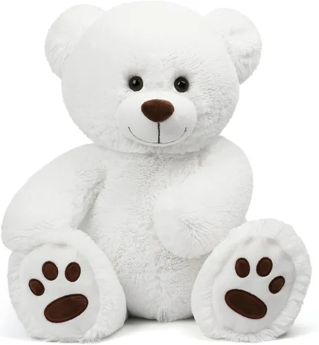 Vista 11 de LotFancy - Oso de peluche de 20.0 pulgadas, lindo oso de peluche con huellas, regalo para niños bebés pequeños en baby shower, cumpleaños Cute