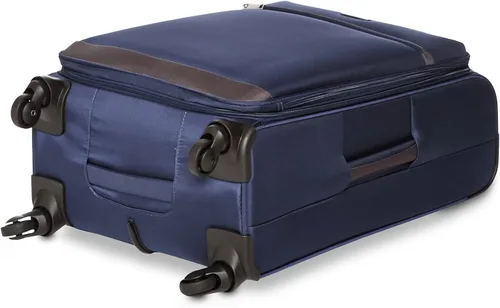 Vista 6 de Tienda Basics Maleta de equipaje giratoria de mano Softside con ruedas, Azul marino, 30 pulgadas