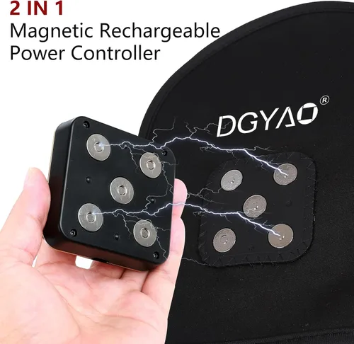 Vista 5 de DGXINJUN Terapia de luz roja inalámbrica para dedos de mano, alivio del dolor de palma, dispositivos de terapia de luz infrarroja cercana, portátil