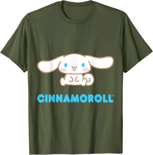 Vista 59 de Cinnamoroll Character Front and Back T-Shirt S Negro