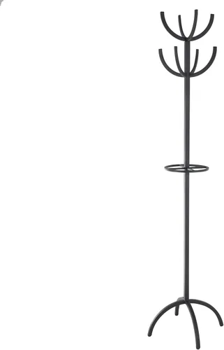 Vista 14 de Deco 79 Perchero de metal de aluminio con 4 ganchos, 15.0 in x 15.0 in x 68.9 in, dorado
